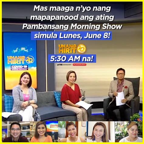 'Unang Hirit' now airs at 5:30 am beginning tomorrow.